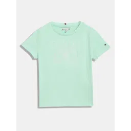Tommy Hilfiger Kids Dew Green Embroidery Regular Fit T-Shirt-picture-17