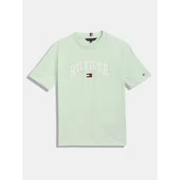 Tommy Hilfiger Kids Dew Green Heather Printed Slim Fit T-Shirt-picture-18