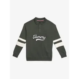 Tommy Hilfiger Kids Green Cotton Relaxed Fit Printed Polo T-Shirt-picture-25