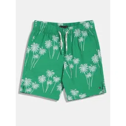 Tommy Hilfiger Kids Green Palm Printed Regular Fit Shorts-picture-17