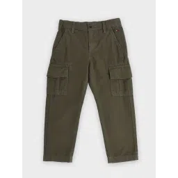 TOMMY HILFIGER Kids Green Straight Fit Cargos-picture-32
