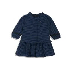 Tommy Hilfiger Kids Indigo Striped Full Sleeves Dress-image-26