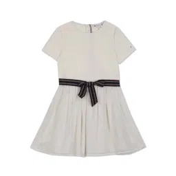 Tommy Hilfiger Kids Ivory Petal Regular Fit Dress-picture-25