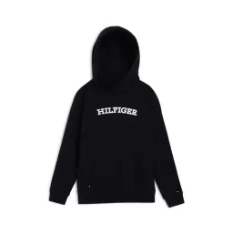 Tommy Hilfiger Kids Navy Graphic Full Sleeves Hoodie-image-5