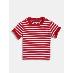 Tommy Hilfiger Kids Primary Red Striped Extra Slim Fit T-Shirt-picture-38