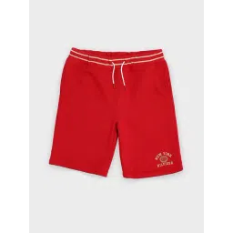Tommy Hilfiger Kids Red Cotton Regular Fit Shorts-picture-22