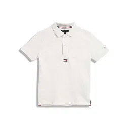 Tommy Hilfiger Kids Snow White Heather Embroidery Regular Fit Polo T-Shirt-picture-15