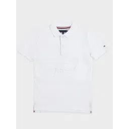 TOMMY HILFIGER Kids White Regular Fit Polo T-Shirt-picture-41