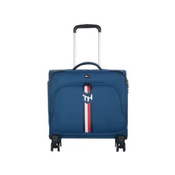 Tommy Hilfiger Kingsville-Ovr Teal Blue Solid Soft Overnighter Trolley Bag - 39 cm-picture-25