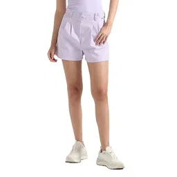 Tommy Hilfiger Lavender Flower Solid Regular Fit Shorts-picture-19
