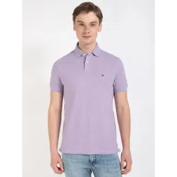 TOMMY HILFIGER Lavender Polo T-Shirt For Trendy Men-picture-15