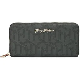 tommy hilfiger Leather Women Celina Zip Around Wallet - Olive, No. Of Card Slot : 8-picture-41