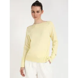 Tommy Hilfiger Lemon Cotton Regular Fit Sweater-picture-23