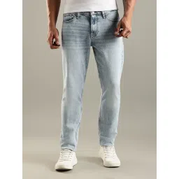 Tommy Hilfiger Light-Blue Cotton Slim Fit Jeans-picture-38