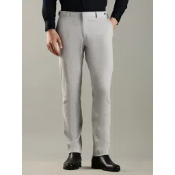 Tommy Hilfiger Light Grey Cotton Regular Fit Trousers image 1