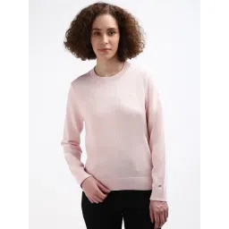 TOMMY HILFIGER Light Pink Cotton Graphic Print Sweatshirt-picture-24