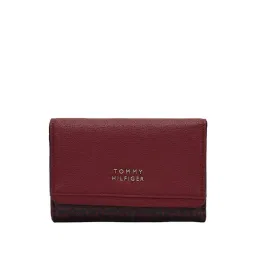 Tommy Hilfiger Maroon Logo Tri-Fold Wallet-picture-25