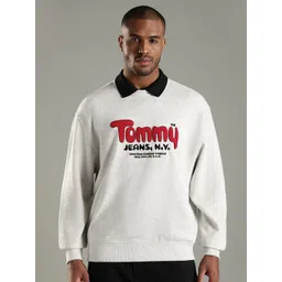 Tommy Hilfiger Men Brand Logo Printed Round Neck Pullover Sweatshirt-picture-29