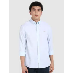 Tommy Hilfiger Men Button-Down Collar Solid Cotton Casual Shirt-picture-36