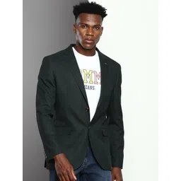 Tommy Hilfiger Men Checked Notched Lapel Single-Breasted Casual Blazer-picture-41