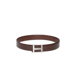 Tommy Hilfiger Men Coffee Brown Leather Textured Belt-picture-15