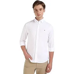 tommy hilfiger Men Cotton Solid Slim Fit Shirt-picture-11