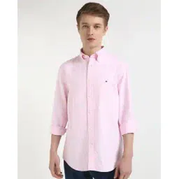 tommy hilfiger Men Regular Fit Shirt with Logo Applique-picture-20