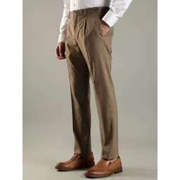 Tommy Hilfiger Men Self Design Mid-Rise Formal Trousers image 5