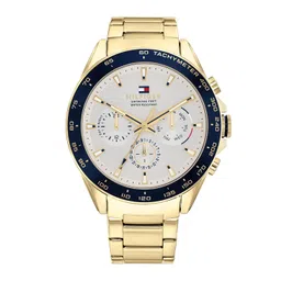 Tommy Hilfiger Men Silver-Toned Embellished Dial & Multicoloured Stainless Steel Bracelet Style Straps Watch-picture-42