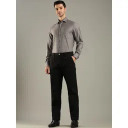 Tommy Hilfiger Men Solid Mid Rise Slim Fit Formal Trousers-picture-41