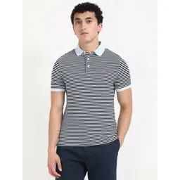 Tommy Hilfiger Men Striped Polo Collar Cotton Slim Fit T-shirt-picture-20