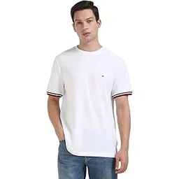 tommy hilfiger Men's Cotton Solid Regular Fit T-Shirt-picture-37
