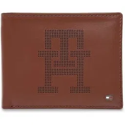 tommy hilfiger Men's Leather Wallet Cautin - Tan | Passcase Wallet with RFID Protection | 12 Card Slots | Bi-Fold Purse for Men | Ideal for Gifting-picture-33