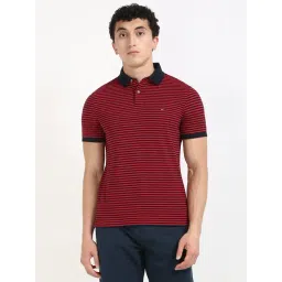 TOMMY HILFIGER Men's Red Polo T-Shirt For Casual Wear-picture-48