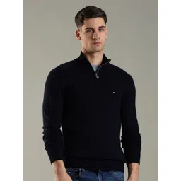 Tommy Hilfiger Mock Collar Woollen Pullover Sweater-picture-23