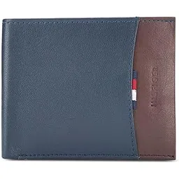 tommy hilfiger Mudcreek Leather Global Coin Wallet for Men - Brown & Tan, 4 Card Slots-picture-56