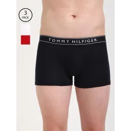 TOMMY HILFIGER Multi Cotton Slim Fit Solid Trunk (Pack of 3)-picture-14