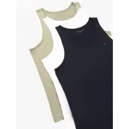 Tommy Hilfiger Multicolor Cotton Regular Fit Vest - Pack Of 3-picture-27