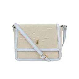 TOMMY HILFIGER Natural W & Breezy Blue Textured Cross Body Bag-picture-29