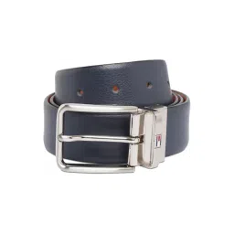 Tommy Hilfiger Navy & Tan Belmopan Leather Reversible Belt For Men-picture-39
