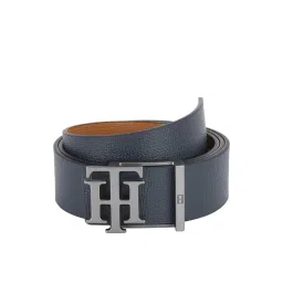 Tommy Hilfiger Navy & Tan Leather Reversible Belt for Men-picture-46