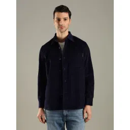 Tommy Hilfiger Navy Cotton Comfort Fit Shirt-picture-35