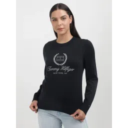 TOMMY HILFIGER Navy Cotton Graphic Print Sweatshirt-picture-25