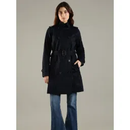 Tommy Hilfiger Navy Cotton Regular Fit Coat-picture-37