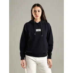 Tommy Hilfiger Navy Cotton Regular Fit Logo Printed Hoodie-picture-38