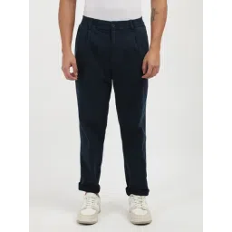 Tommy Hilfiger Navy Cotton Regular Fit Trackpants-picture-28