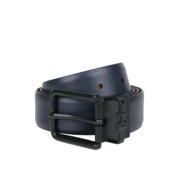 Tommy Hilfiger Navy Leather Reversible Belt for Men-picture-27