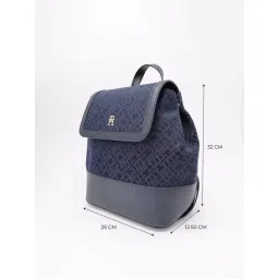 TOMMY HILFIGER Navy Logo Print Backpack image 5