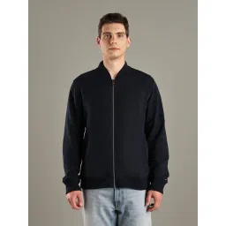 TOMMY HILFIGER Navy Solid Regular Fit Cotton Jacket-picture-36
