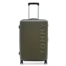 TOMMY HILFIGER Olive Empire Pro Striped Medium Hard Sided Checked Luggage-picture-38